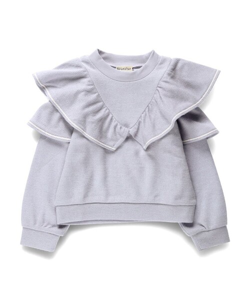 BRANSHES（ブランシェス）の「フリルニットソー（スウェット・キッズ・ラベンダー/アイボリー/ブラック・90/140/130/150/120/80/100/110）」の13枚目の写真