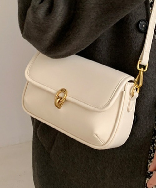efill（エフィル）の「ロック シンプル レトロ シングル ショルダーバッグ（ショルダーバッグ・レディース・ホワイト・FREE）」の2枚目の写真