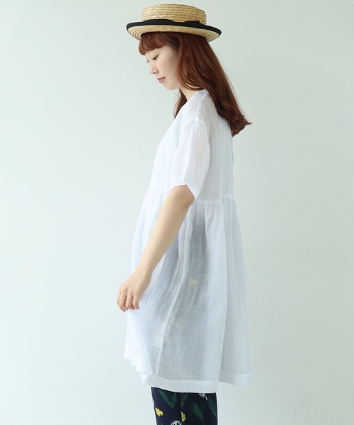 bulle de savon（ビュルデサボン）の「Ramie tunic ブラウス（シャツ