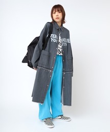 RNA | D1663 デニムロングシャツワンピース(シャツワンピース)