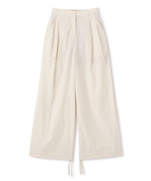 ⚫︎大人気⚫︎etre tokyo ドロストヘムコットンパンツ ドロストヘムコットンパンツ(S OFF WHITE): ボトムス │ ETRE
