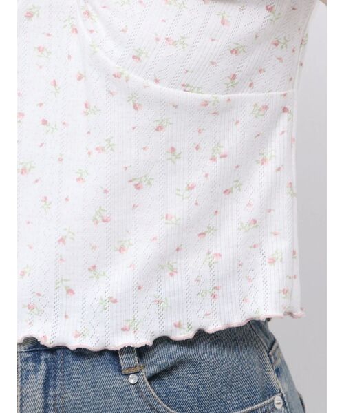 CALNAMUR（カルナムール）の「PETIT FLOWER RIBBON TSHIRTS/小花柄リボンTシャツ（Tシャツ/カットソー・レディース・ライトブルー/ピンク・FREE）」の12枚目の写真