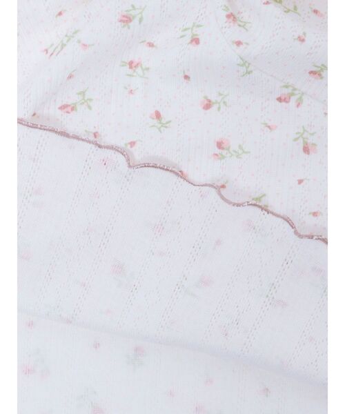 CALNAMUR（カルナムール）の「PETIT FLOWER RIBBON TSHIRTS/小花柄リボンTシャツ（Tシャツ/カットソー・レディース・ライトブルー/ピンク・FREE）」の14枚目の写真