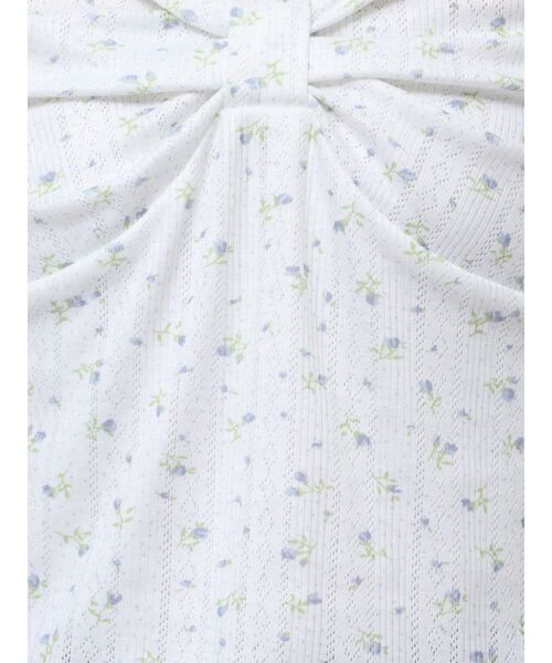 CALNAMUR（カルナムール）の「PETIT FLOWER RIBBON TSHIRTS/小花柄リボンTシャツ（Tシャツ/カットソー・レディース・ライトブルー/ピンク・FREE）」の16枚目の写真