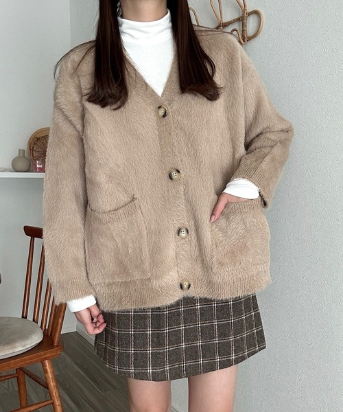 Cham.（チャム）の「シャギーニットカーディガン（カーディガン/ボレロ