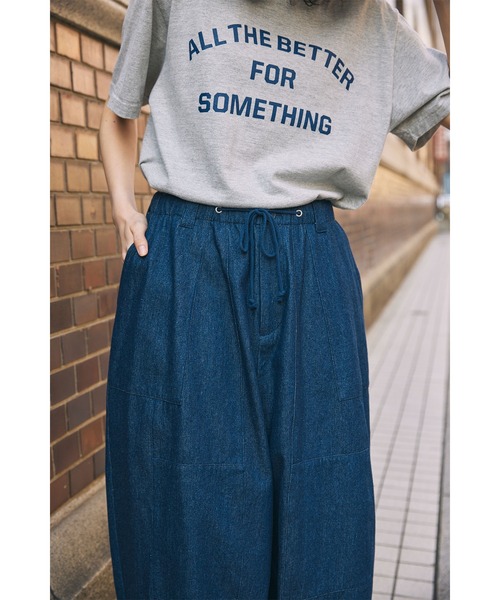 MONO-MART LADY'S（モノマートレディース）の「ルーズ ファティーグパンツ（その他パンツ・レディース・インディゴブルー/ベージュ/ブラック・S/M）」の8枚目の写真