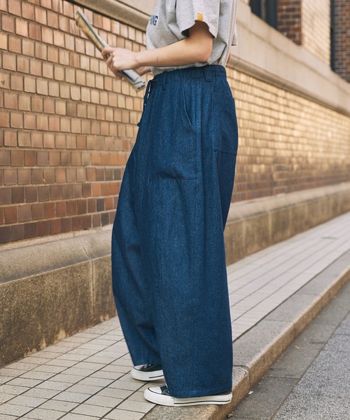 MONO-MART LADY'S（モノマートレディース）の「ルーズ ファティーグパンツ（その他パンツ・レディース・インディゴブルー/ベージュ/ブラック・S/M）」の10枚目の写真