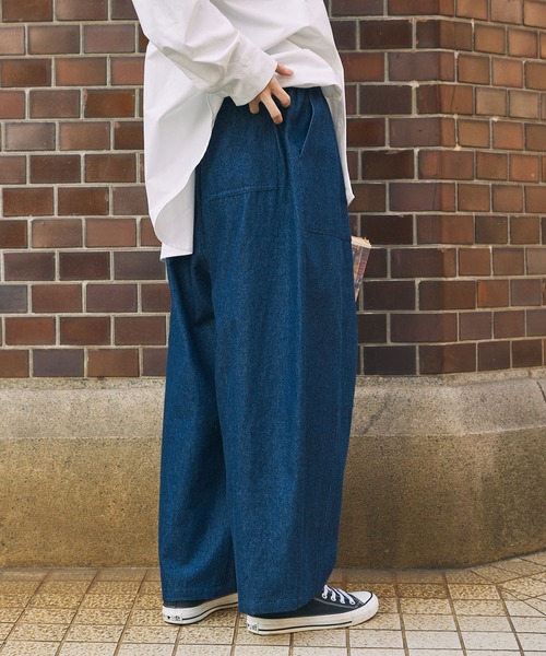 MONO-MART LADY'S（モノマートレディース）の「ルーズ ファティーグパンツ（その他パンツ・レディース・インディゴブルー/ベージュ/ブラック・S/M）」の11枚目の写真