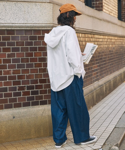 MONO-MART LADY'S（モノマートレディース）の「ルーズ ファティーグパンツ（その他パンツ・レディース・インディゴブルー/ベージュ/ブラック・S/M）」の14枚目の写真