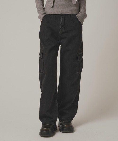 BLANK　（ブランク）の「Loose Silhouette Denim Cargo Pants/ルーズシルエット デニムカーゴパンツ（カーゴパンツ・レディース・グレー・M）」の16枚目の写真