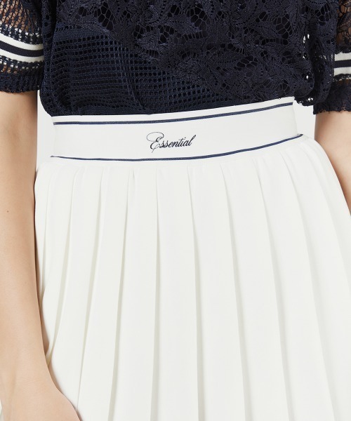 DOUBLE STANDARD CLOTHING(ダブルスタンダードクロージング)の「ニットプリーツミニスカート(スカート・レディース・ブラック/オフホワイト・36/38)」の7枚目の写真