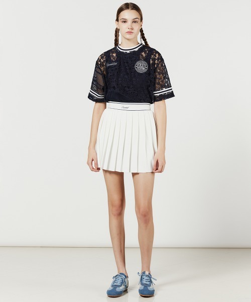 DOUBLE STANDARD CLOTHING(ダブルスタンダードクロージング)の「ニットプリーツミニスカート(スカート・レディース・ブラック/オフホワイト・36/38)」の12枚目の写真