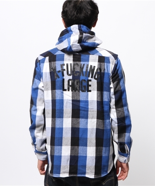 XLARGE エクストララージ HOODED PLAID SHIRT メンズ シャツ