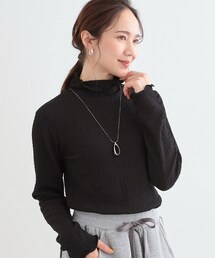 Cutie Blonde | 【洗える/S-LL】レイヤードスタイルに ふくれシャーリングネックインナー(Tシャツ/カットソー)