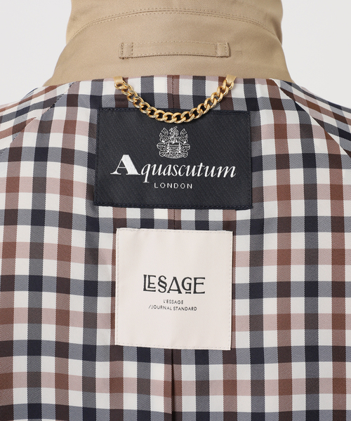 セール】【別注】Aquascutum×LESSAGE ステンカラーコート（ステン