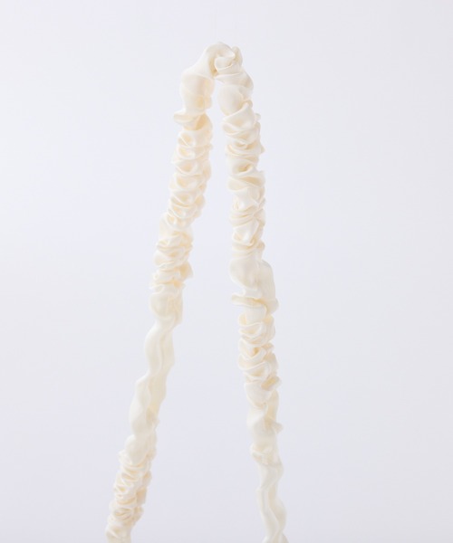 one after another NICE CLAUP（ワンアフターアナザーナイスクラップ）の「チュールフリルバッグ（ハンドバッグ・レディース・アイボリー/ブラック/サックスブルー・FREE）」の11枚目の写真