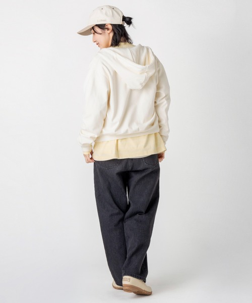 L.L.Bean(エルエルビーン)の「【JAPAN EDITION】ポーテージ・フルジップ・フード・スウェットシャツ(パーカー・レディース・ネイビー/ライトグレー/ベージュ系・MEDIUM)」の9枚目の写真