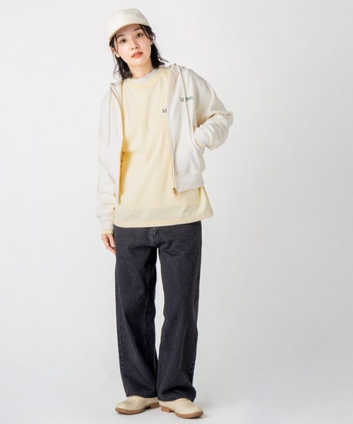 L.L.Bean(エルエルビーン)の「【JAPAN EDITION】ポーテージ・フルジップ・フード・スウェットシャツ(パーカー・レディース・ネイビー/ライトグレー/ベージュ系・MEDIUM)」の14枚目の写真