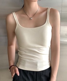 DAY CLOSET | レディース レイヤードで大活躍。カップ付きリブニットタンクトップ(タンクトップ)