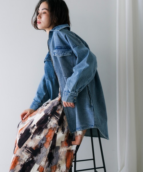 Bou Jeloud（ブージュルード）の「ペイント柄スカート（スカート・レディース・オレンジ/カーキ・38）」の22枚目の写真