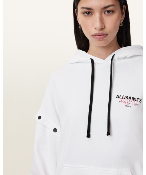 ALLSAINTS（オールセインツ）の「AMORE AMPHIE EMBROIDERED HOODIE | AMORE アンフィ 刺繍 フーディー（パーカー・レディース・ホワイト・S/M/L/XS）」の9枚目の写真