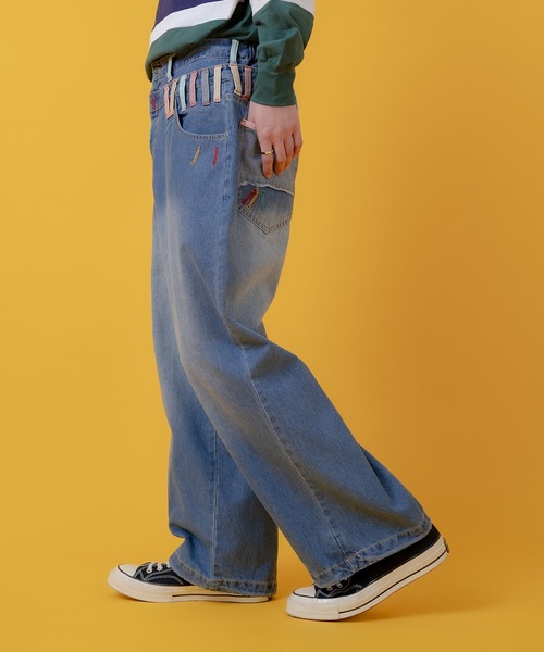 improves(インプローブス)の「ダブルウエスト バギー デニムパンツ(デニムパンツ・メンズ・ブラック/ブルー・LARGE/MEDIUM)」の9枚目の写真