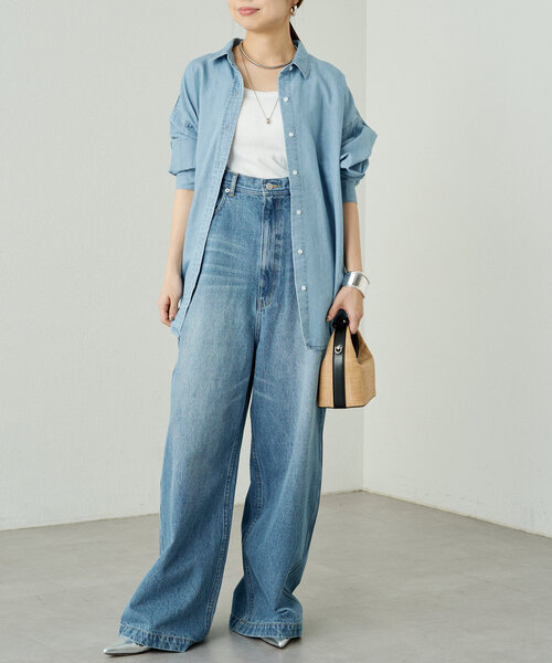 LOUNGEDRESS ハイウエストデニムパンツ 36 LOUNGEDRESS（ラウンジドレス）の「ハイウエストデニムパンツ（デニム