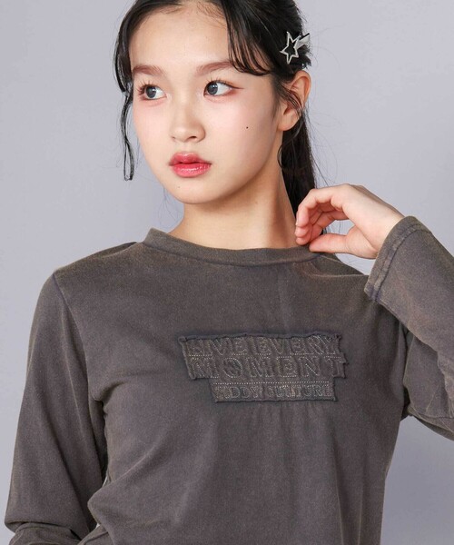 ZIDDY(ジディ)の「【 ニコ☆プチ 掲載 】プレグラピグメントTシャツ(130~160cm)(Tシャツ/カットソー・キッズ・ブラック/ブルー・FREE/130cm/140cm/150cm)」の7枚目の写真