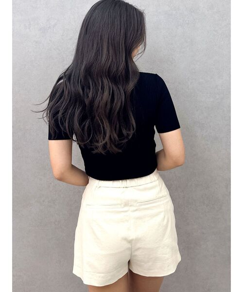 GYDA(ジェイダ)の「ハイウエストボタンショートパンツ(その他パンツ・レディース・ブラック/アイボリー・FREE)」の22枚目の写真