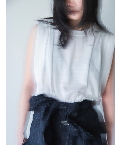 k3&co.（ケイスリーアンドコー）の「TUCK TEE（Tシャツ/カットソー・レディース・ブラック/グレー/ホワイト・ONE SIZE）」の6枚目の写真