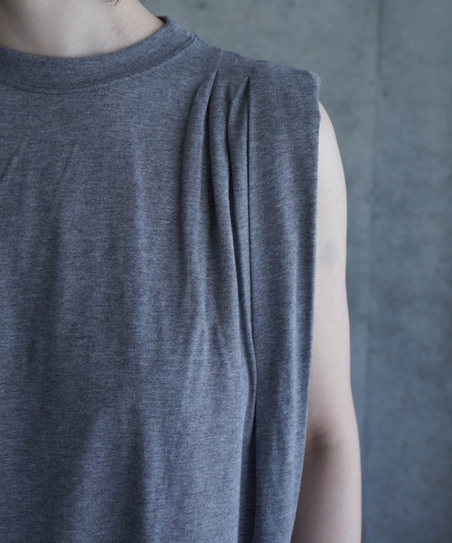 k3&co.（ケイスリーアンドコー）の「TUCK TEE（Tシャツ/カットソー・レディース・ブラック/グレー/ホワイト・ONE SIZE）」の15枚目の写真