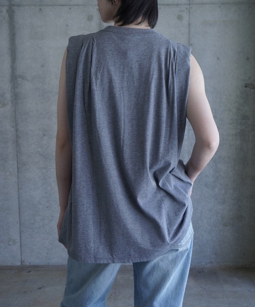 k3&co.（ケイスリーアンドコー）の「TUCK TEE（Tシャツ/カットソー・レディース・ブラック/グレー/ホワイト・ONE SIZE）」の17枚目の写真