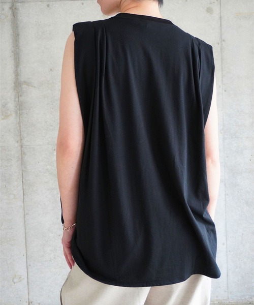 k3&co.（ケイスリーアンドコー）の「TUCK TEE（Tシャツ/カットソー・レディース・ブラック/グレー/ホワイト・ONE SIZE）」の21枚目の写真