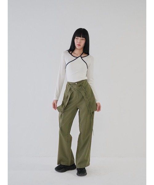 Uenui(ウニュイ)の「【 cunii 】レイヤード ポケット パンツ(その他パンツ・レディース・カーキ/ブラック/チャコールグレー・M)」の14枚目の写真
