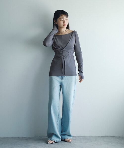 カットソー bra top layered tee セール】bra top layered tee（Tシャツ/カットソー）｜CODE A