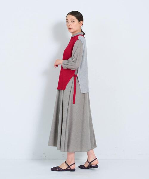 ADIEU TRISTESSE（アデュートリステス）の「【2way】TSUMUGI和紙配色ベスト（ベスト・レディース・ブラック/ミント/パープル/ライトグレー/レッド/ピンク・FREE）」の21枚目の写真