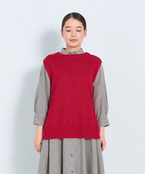 ADIEU TRISTESSE（アデュートリステス）の「【2way】TSUMUGI和紙配色ベスト（ベスト・レディース・ブラック/ミント/パープル/ライトグレー/レッド/ピンク・FREE）」の22枚目の写真