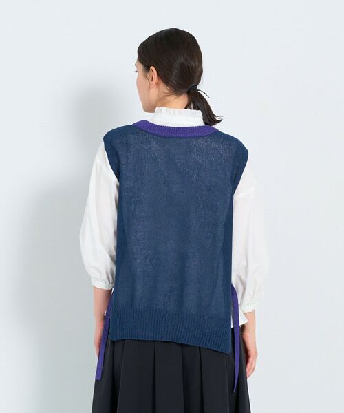 ADIEU TRISTESSE（アデュートリステス）の「【2way】TSUMUGI和紙配色ベスト（ベスト・レディース・ブラック/ミント/パープル/ライトグレー/レッド/ピンク・FREE）」の12枚目の写真