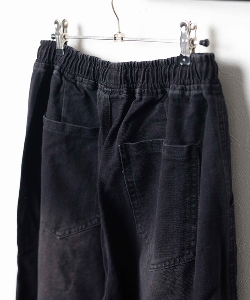 Bling Leads(ブリングリーズ)の「【RS】【Bling leads】エイジング加工 ワイドバギー デニムパンツ(デニムパンツ・メンズ・ブルー/ブラック・FREE)」の10枚目の写真