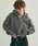 ShoowtimeiVE^Cj́uPigment dye short length double zip hoodie / sOg_CV[g_uWbvp[J[ip[J[jvbO[n