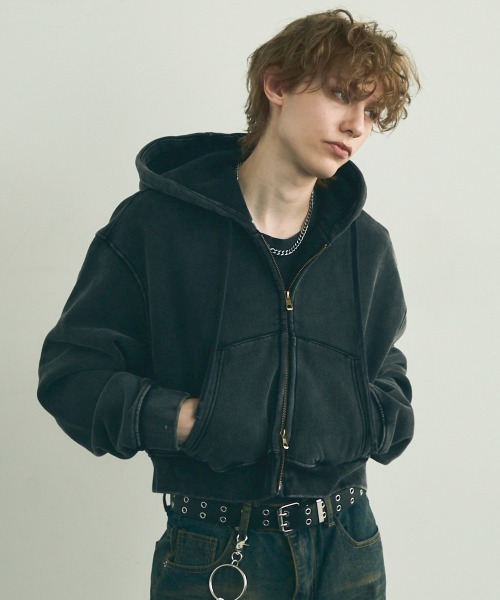 ハレ　ピグメントジップショートパーカー HARE｜ピグメントジップショートパーカー | Rakuten Fashion