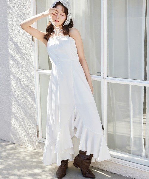 CHICWISH★イレヘムキャミワンピース 3色☆ セール】イレヘムキャミワンピース（ワンピース）｜one after