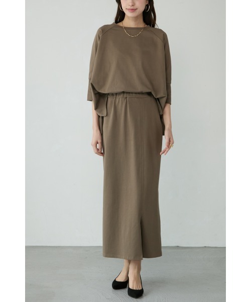 M.deux(エムドゥ)の「ドルマンカットセットアップ(ワンピース・レディース・ブラウン/ブラック・MEDIUM)」の13枚目の写真