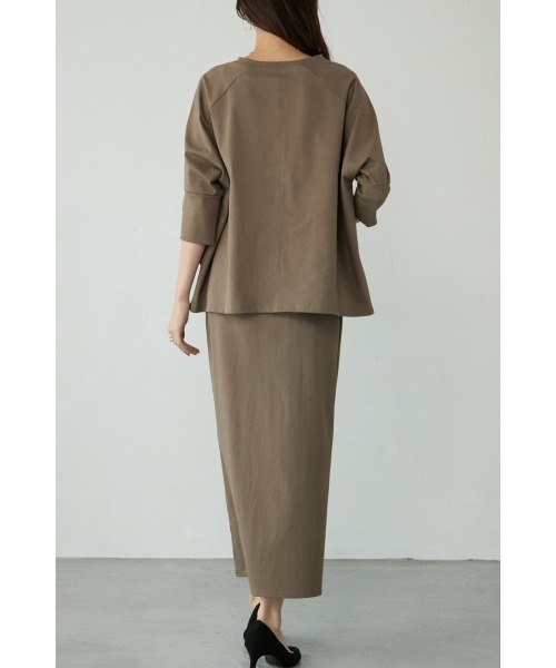 M.deux(エムドゥ)の「ドルマンカットセットアップ(ワンピース・レディース・ブラウン/ブラック・MEDIUM)」の15枚目の写真