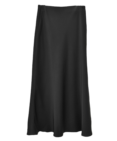 Reurie'(レウリィ)の「セミフレアサテンスカート(ayaka select) / ロング丈 Aライン きれいめ レディライク シンプル ベーシック オフィスカジュアル(スカート・レディース・ベージュ/ブラック・FREE)」の12枚目の写真