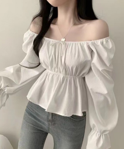 paravion（パラビオン）の「オフショルブラウス（シャツ/ブラウス・レディース・ブラック/ホワイト・FREE）」の3枚目の写真