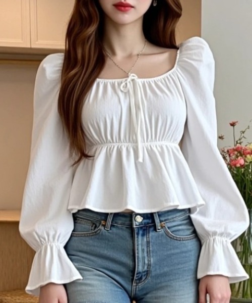 paravion（パラビオン）の「オフショルブラウス（シャツ/ブラウス・レディース・ブラック/ホワイト・FREE）」の11枚目の写真