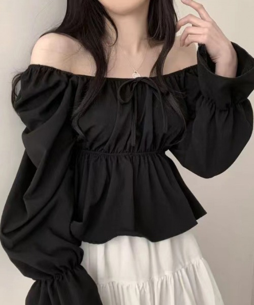 paravion（パラビオン）の「オフショルブラウス（シャツ/ブラウス・レディース・ブラック/ホワイト・FREE）」の10枚目の写真