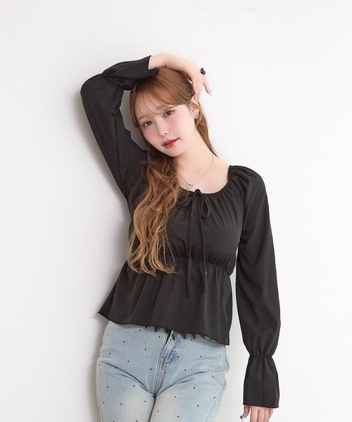 paravion（パラビオン）の「オフショルブラウス（シャツ/ブラウス・レディース・ブラック/ホワイト・FREE）」の5枚目の写真