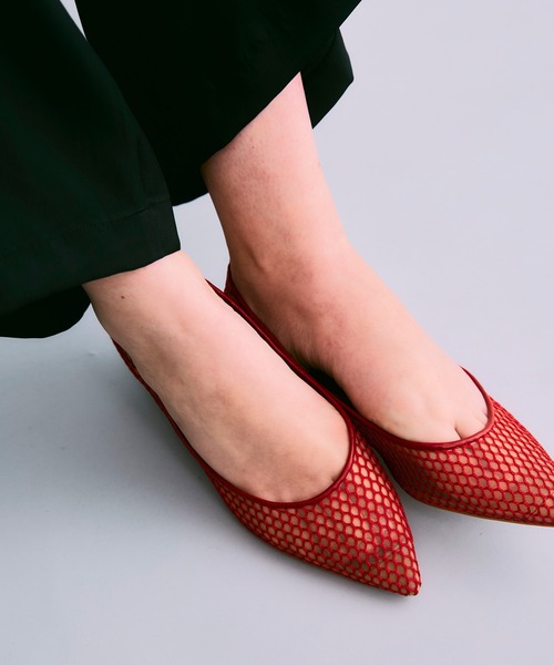 セール】メッシュフラットシューズ【MADE IN JAPAN】（ドレス